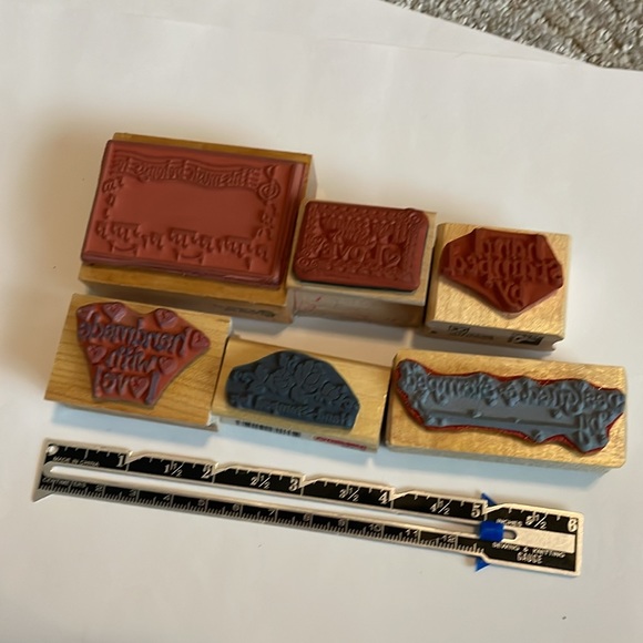 Lot of Rubber Stamps “Stamped with Love”, Hamndmade By stamp, Hand Stamped - Picture 5 of 5